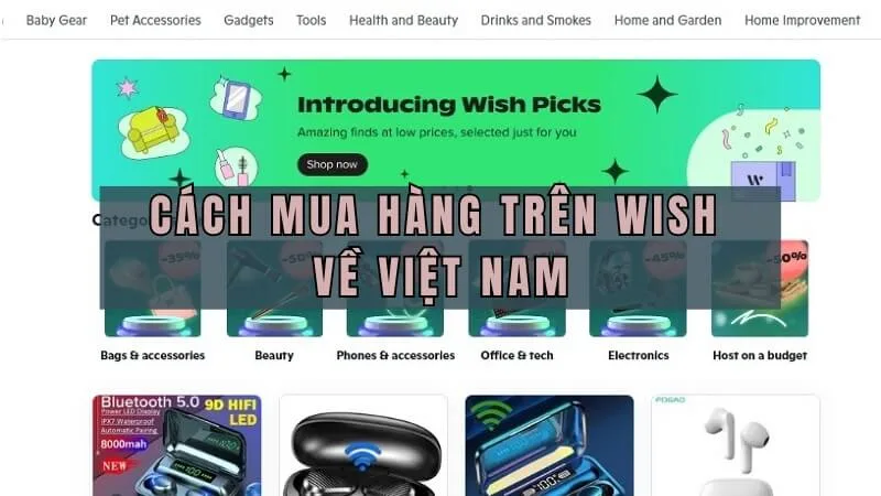 Mua hàng trên Wish ship về Việt Nam