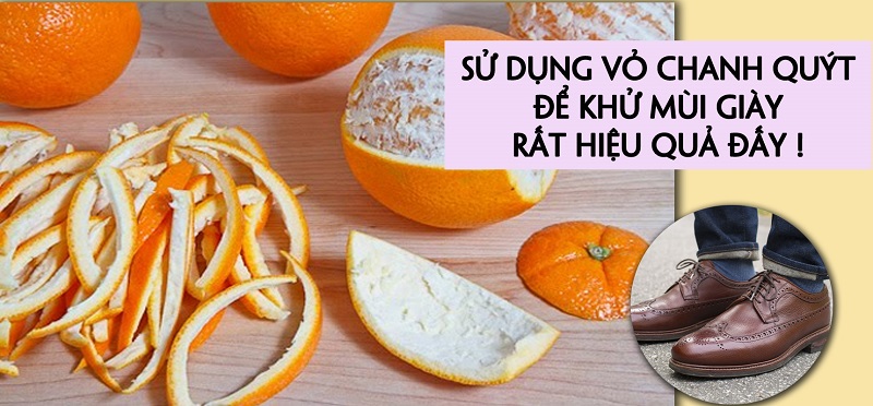Dung cam quyt de khu mui giay