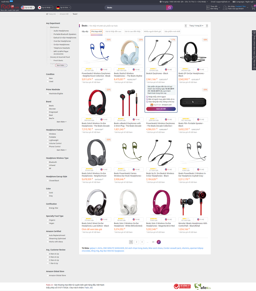 tai nghe beat tai Amazon