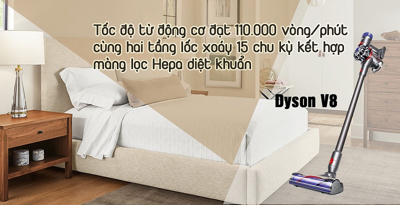 Mua may hut bui Dyson V8 o dau