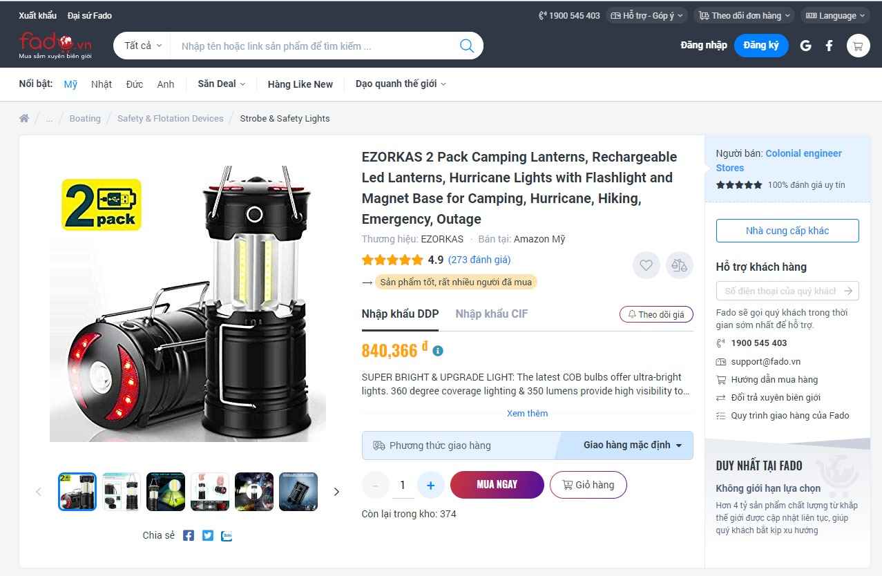 Đèn cắm trại EZORKAS 2