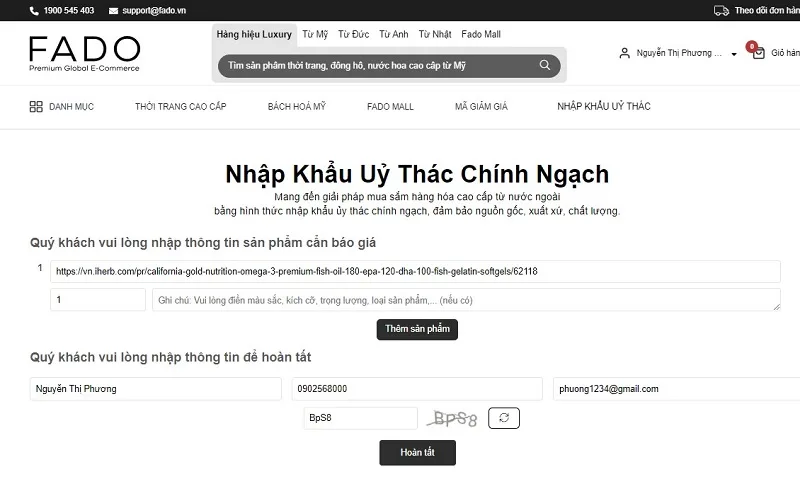 Mua hàng hóa nước ngoài bằng hình thức nhập khẩu ủy thác do FADO cung cấp