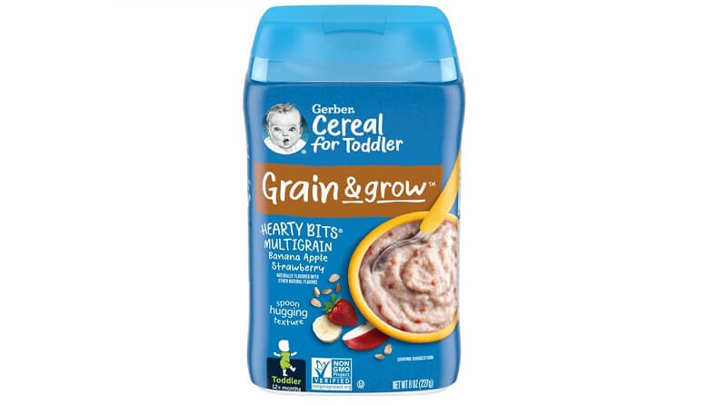 Gerber Baby Cereal Hearty Bits Multigrain Grain & Grow, Banana Apple Strawberry