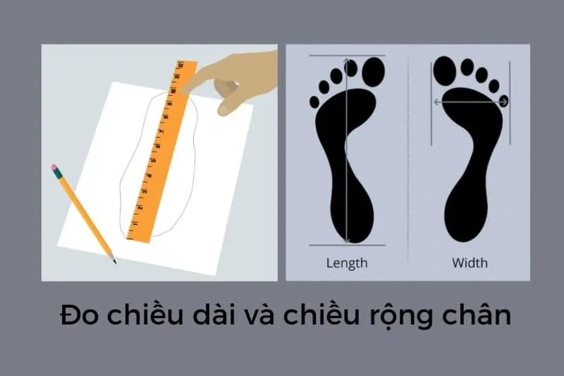 Thực hiện đo kích thước bàn chân để lựa chọn kích thước dép chuẩn nhất