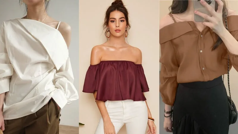 Áo sơ mi trễ vai mặc với gì?
