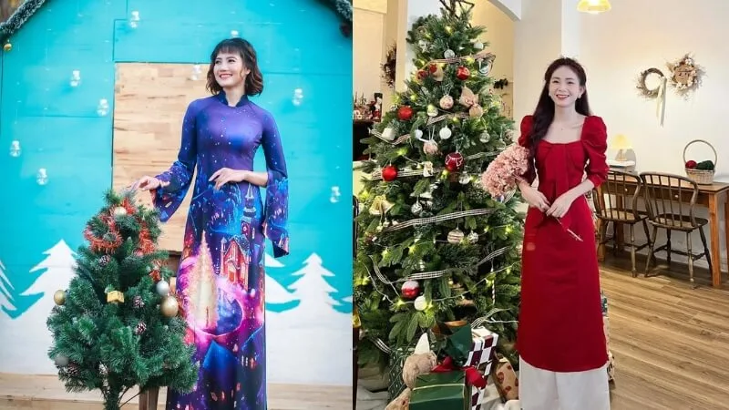 lễ giáng sinh mặc áo dài màu gì?