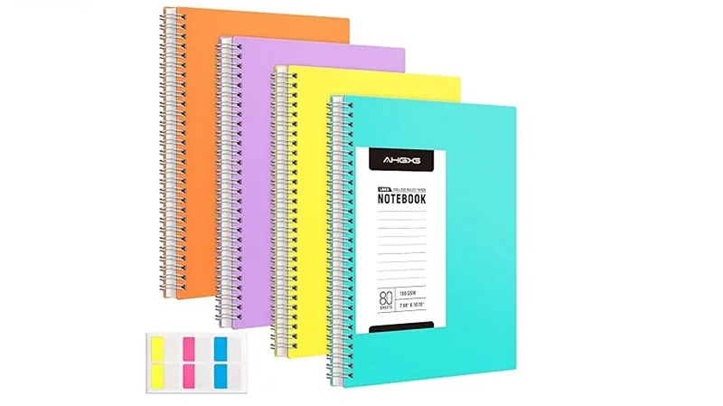 Sổ tay AHGXG Spiral Notebook College Ruled màu sắc ấn tượng
