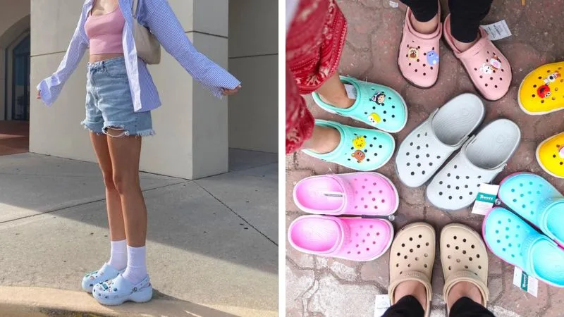 Phối dép crocs đi dạo phố với những bộ đồ năng động