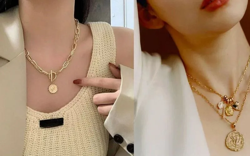 5 kiểu mẫu dây chuyền vàng tây nữ giá dưới 1 triệu làm quà tặng