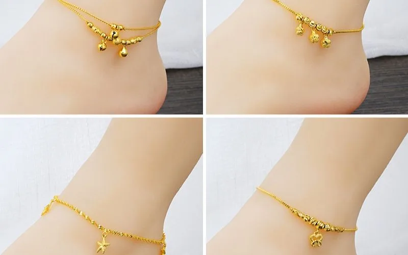 4 Mẫu lắc chân vàng 18k dưới 2 triệu cực kỳ đẹp và thu hút