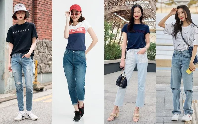 7 cách phối đồ nữ đi chơi với quần jean thời trang phong cách