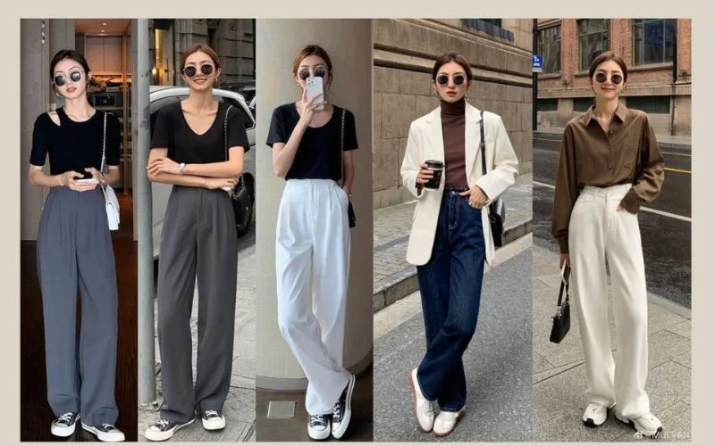 8 cách phối quần jean ống rộng cho người lùn tôn dáng xinh