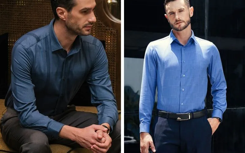 Áo sơ mi xanh phối với quần gì thì hợp? 5 cách phối cực ngầu