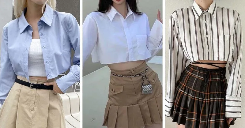 Gợi ý 25+ cách phối đồ với áo Sơ mi Croptop đẹp nhất