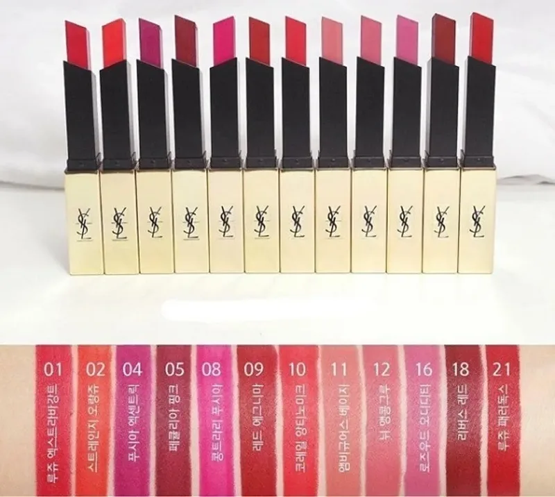 Bảng màu son YSL Slim được yêu thích nhất hiện nay