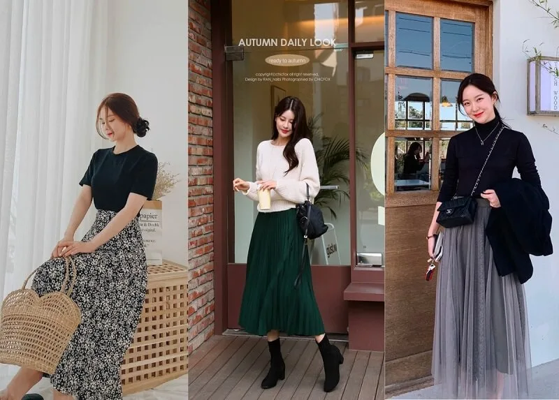 Chân váy xòe phối với áo gì giúp nàng vừa đẹp vừa sang?