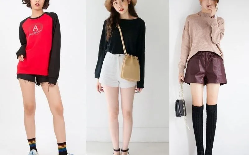 8 cách phối đồ với quần short nữ mùa đông hack dáng lại không sợ lạnh