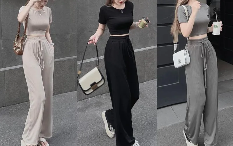 7 cách phối set áo croptop và quần ống rộng cực trẻ trung năng động