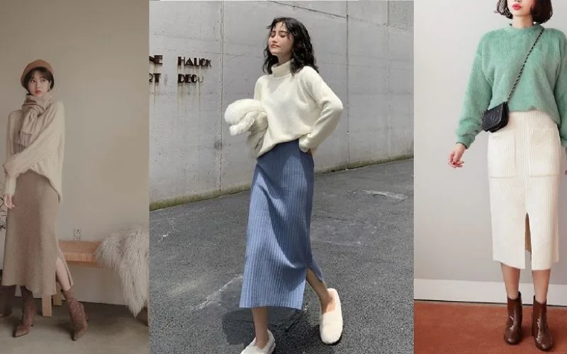 Chân váy len bút chì mặc với áo gì? 6 cách phối đồ cực tôn dáng