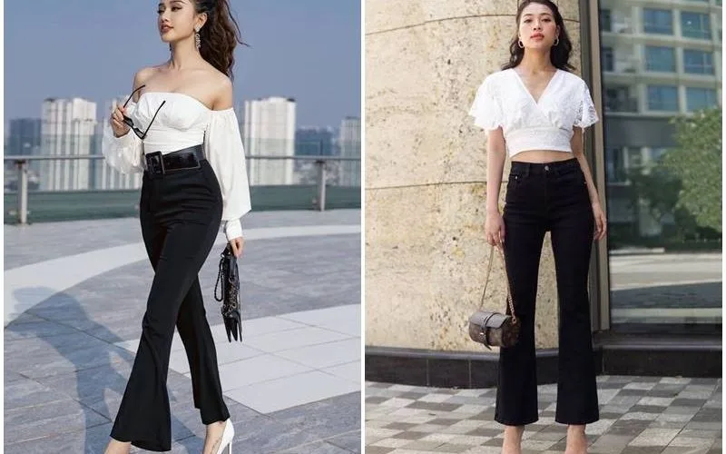 8 cách phối quần ống loe mặc với áo phông sành điệu thời trang dạo phố